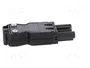 Wieland GST18I3SB1ZR1SW Toma de corriente negra con alivio de tensión