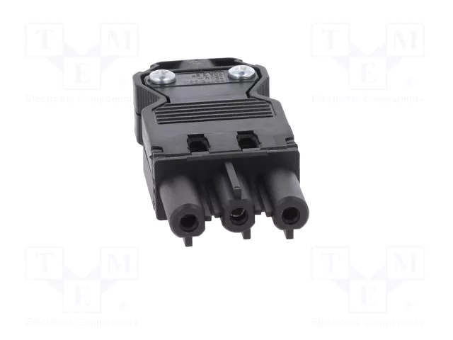 Wieland GST18I3SB1ZR1SW Toma de corriente negra con alivio de tensión