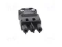 Wieland GST18I3SB1ZR1SW Toma de corriente negra con alivio de tensión