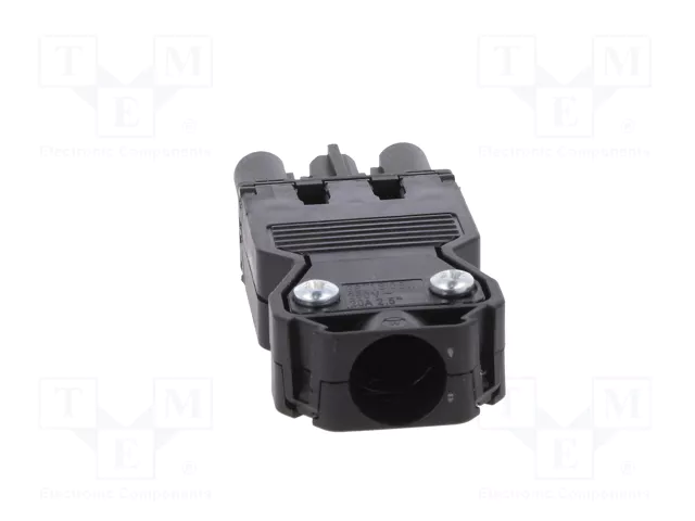 Wieland GST18I3SB1ZR1SW Toma de corriente negra con alivio de tensión