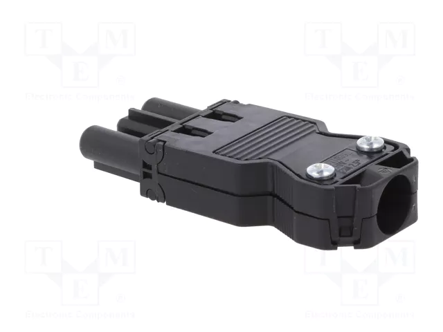 Wieland GST18I3SB1ZR1SW Toma de corriente negra con alivio de tensión
