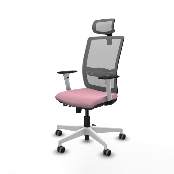 PIQUERAS Y CRESPO Silla de oficina Haches Rosa y Gris PIQUERAS Y CRESPO Silla de oficina Haches Rosa y Gris
