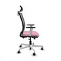 PIQUERAS Y CRESPO Silla de oficina Haches Rosa y Gris
