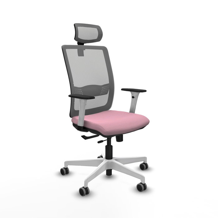 PIQUERAS Y CRESPO Silla de oficina Haches Rosa y Gris PIQUERAS Y CRESPO Silla de oficina Haches Rosa y Gris