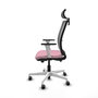 PIQUERAS Y CRESPO Silla de oficina Haches Rosa y Gris