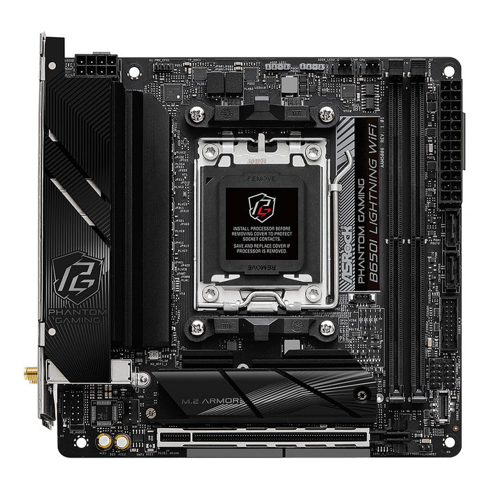 ASRock B650I Lightning WiFi Placa Base para AMD Socket AM5, Mini ITX, DDR5, WiFi 6E, 2.5Gb Ethernet