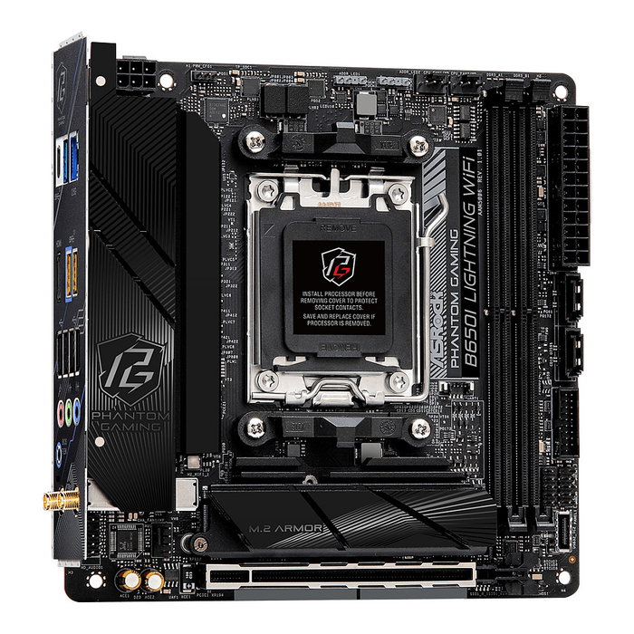 ASRock B650I Lightning WiFi Placa Base para AMD Socket AM5, Mini ITX, DDR5, WiFi 6E, 2.5Gb Ethernet