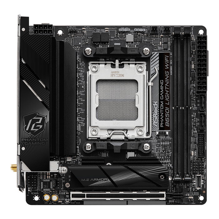 ASRock B650I Lightning WiFi Placa Base para AMD Socket AM5, Mini ITX, DDR5, WiFi 6E, 2.5Gb Ethernet