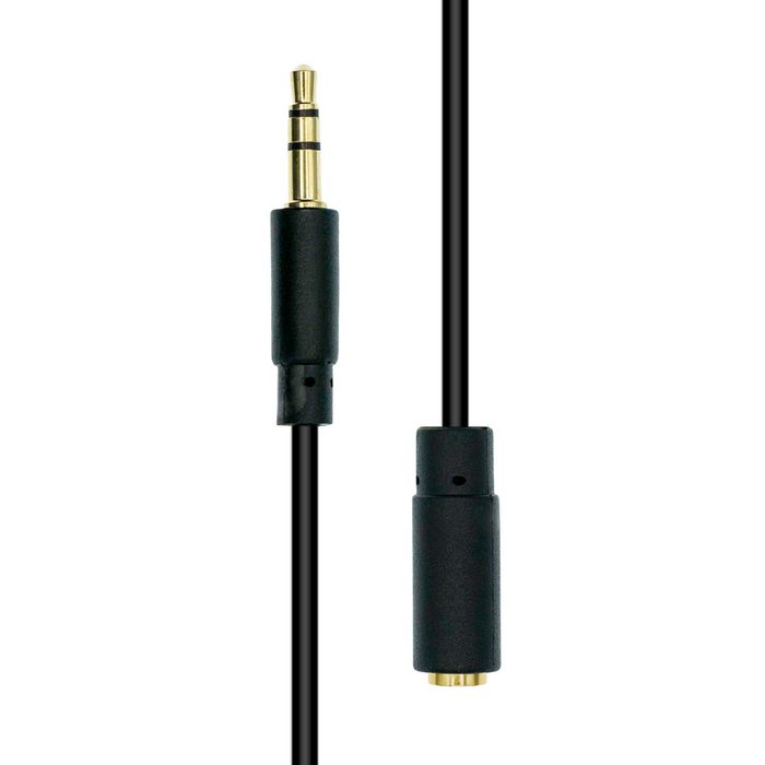 ProXtend Cable de Extensión Mini-Jack de 3 Pines Delgado Negro 2M