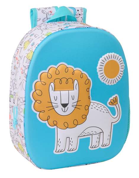 Safta Mochila 3D Lion, Mochila con Estampado de León, Dimensiones 33x27x10 cm (330x270x100 mm) Safta Mochila 3D Lion, Mochila con Estampado de León, Dimensiones 33x27x10 cm (330x270x100 mm)