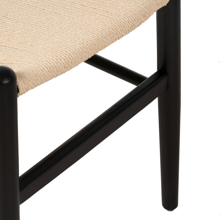Silla Negro Madera / Fibra Salón 53,50 X 47 X 77 cm (Set de 2)