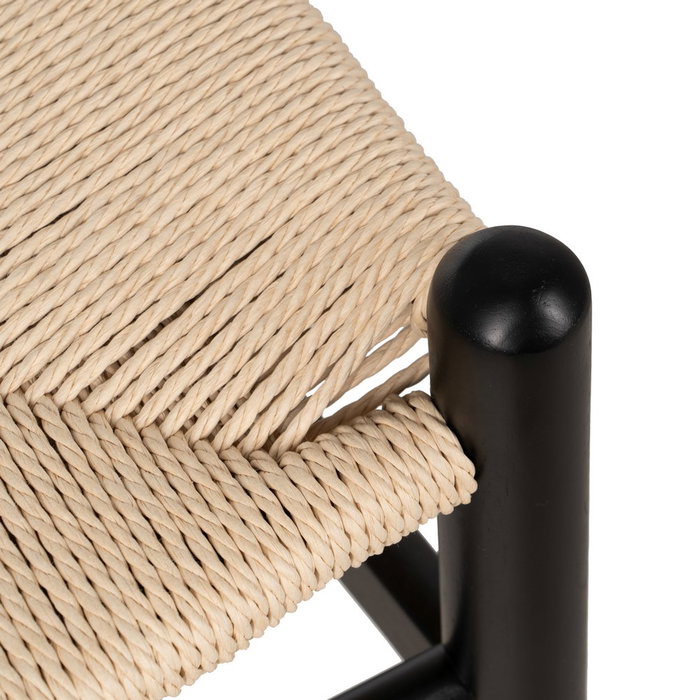 Silla Negro Madera / Fibra Salón 53,50 X 47 X 77 cm (Set de 2)