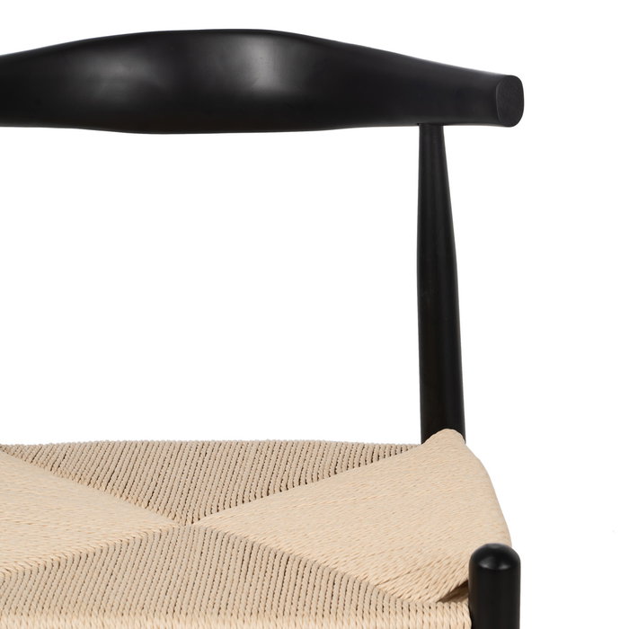 Silla Negro Madera / Fibra Salón 53,50 X 47 X 77 cm (Set de 2)