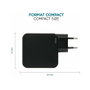 Mobilis Cargador de Pared GaN 100W con 2 USB-C y 1 USB-A, Negro