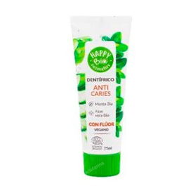 HAPPY BIO Dentifrico Anti Caries Menta Aloe Con Fluor 75 Ml