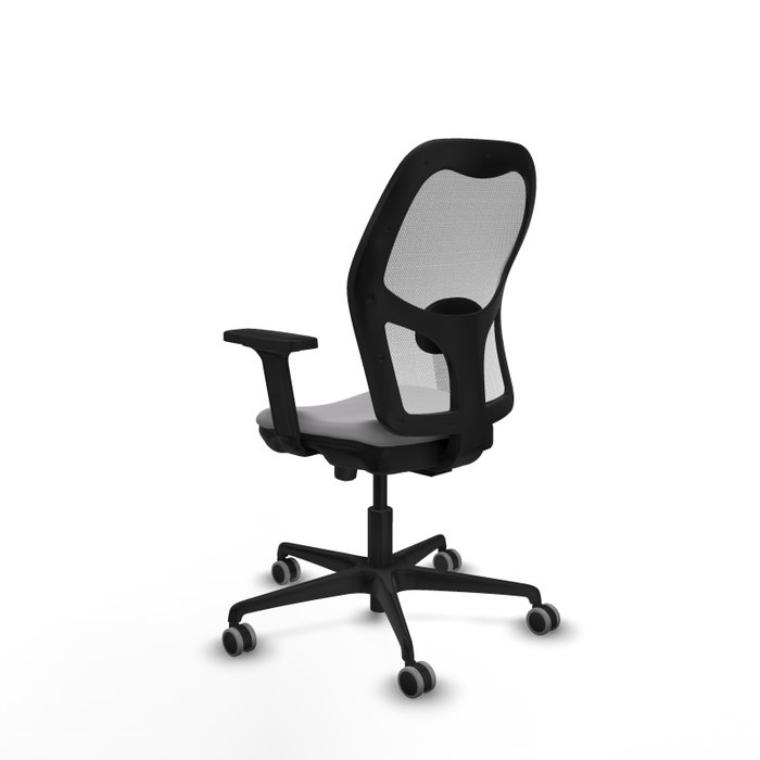 PIQUERAS Y CRESPO Silla de oficina Jorquera con mecanismo Sincro/Traslack, Gris y Blanco