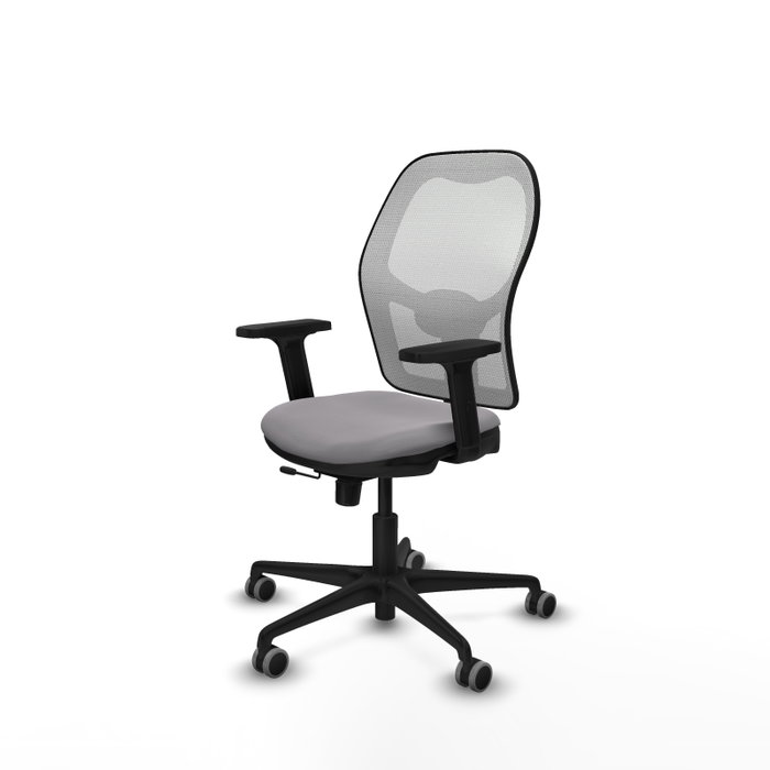 PIQUERAS Y CRESPO Silla de oficina Jorquera con mecanismo Sincro/Traslack, Gris y Blanco