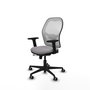 PIQUERAS Y CRESPO Silla de oficina Jorquera con mecanismo Sincro/Traslack, Gris y Blanco