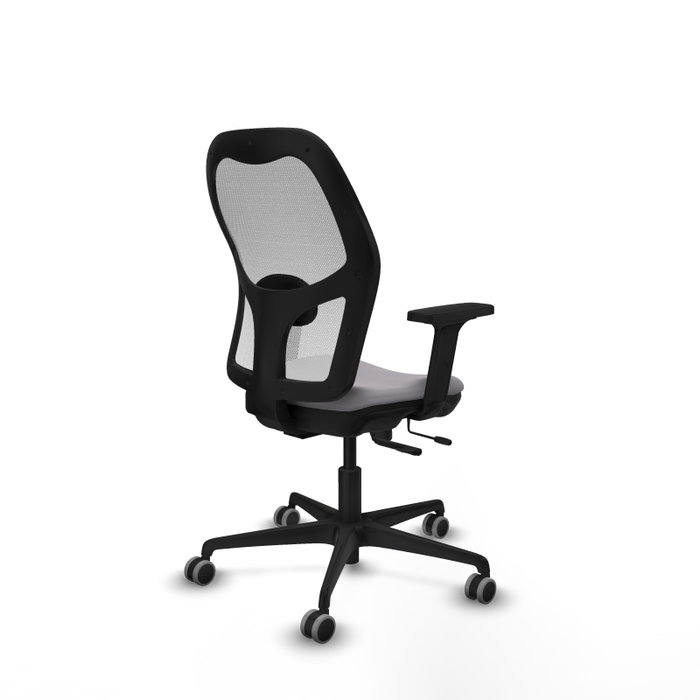 PIQUERAS Y CRESPO Silla de oficina Jorquera con mecanismo Sincro/Traslack, Gris y Blanco