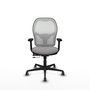PIQUERAS Y CRESPO Silla de oficina Jorquera con mecanismo Sincro/Traslack, Gris y Blanco