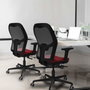 PIQUERAS Y CRESPO Silla de oficina Jorquera con mecanismo Sincro/Traslack, Gris y Blanco
