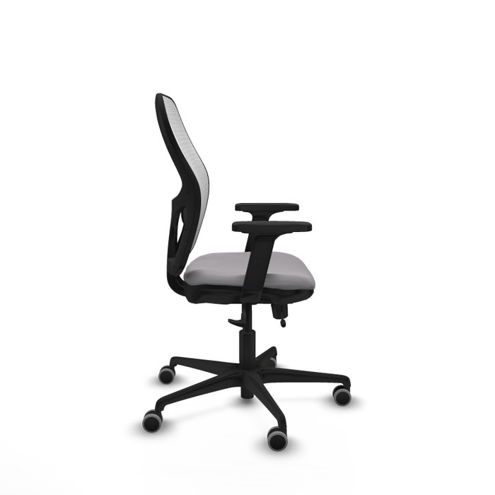 PIQUERAS Y CRESPO Silla de oficina Jorquera con mecanismo Sincro/Traslack, Gris y Blanco
