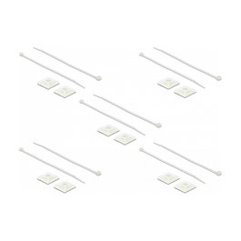 DeLOCK 18834 Soporte de fijación con bridas 25 x 25 mm Blanco