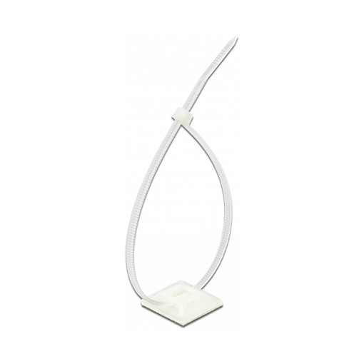 DeLOCK 18834 Soporte de fijación con bridas 25 x 25 mm Blanco