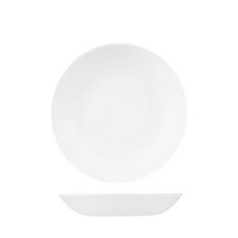 STEELITE TASTE Bol Coupe para ensalada, vajilla alta de color blanco, diámetro 20 cm (Set de 24)