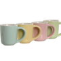 DKD Home Decor Set de Café de Porcelana New Bone de 4 Piezas Multicolor