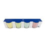 DKD Home Decor Set de Café de Porcelana New Bone de 4 Piezas Multicolor