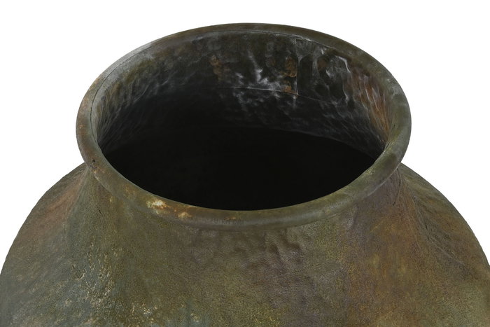 DKD Home Decor Ánfora Neoclásico Metal Verde Musgo 49 x 91 x 49 cm