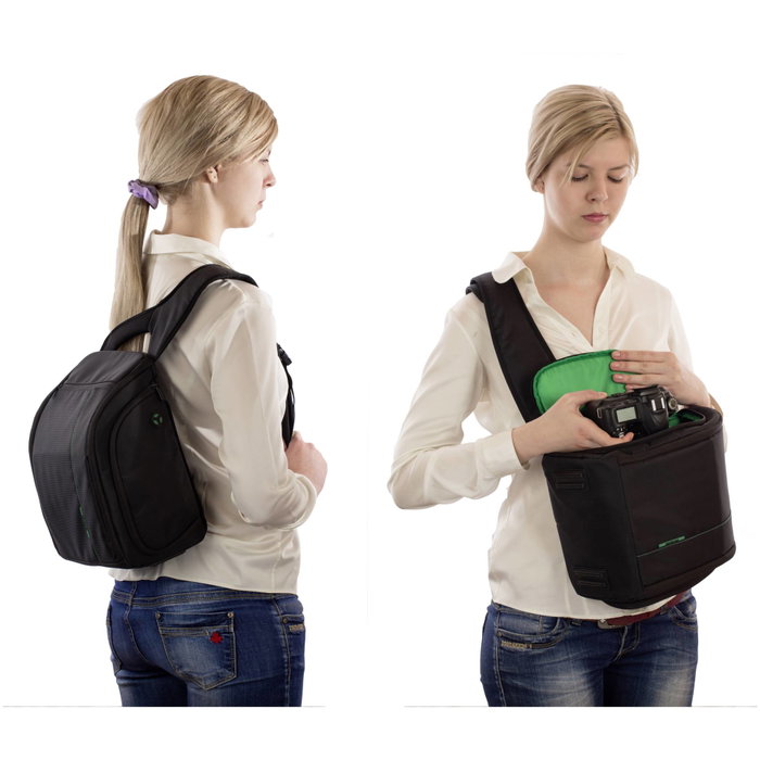 Rivacase 7470 DSLR Sling Bag Negro/Verde