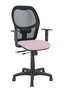 PIQUERAS Y CRESPO Silla de oficina Alocén Rosa y Negro con mecanismo Sincro/Traslack