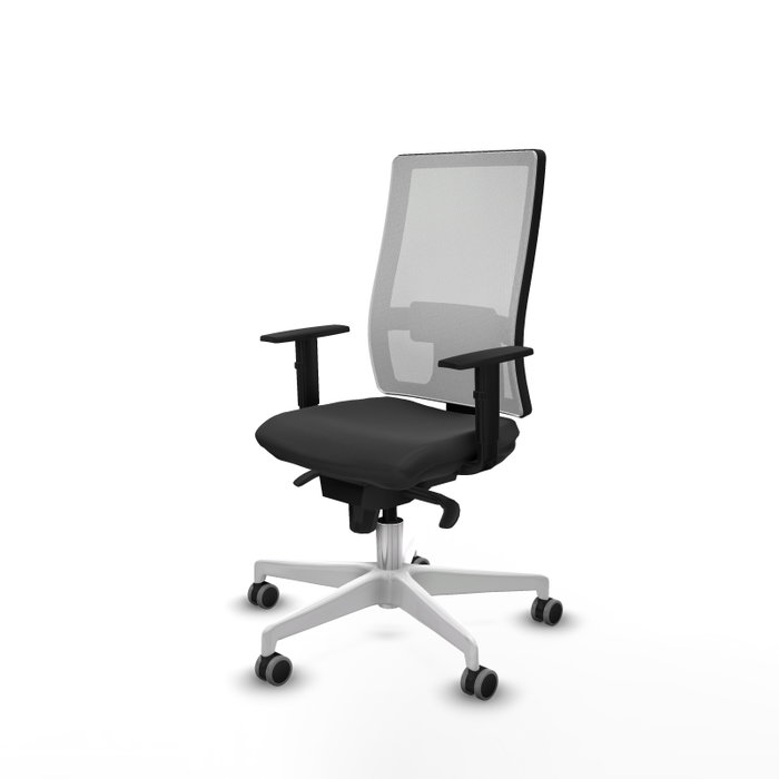 PIQUERAS Y CRESPO Silla de oficina Horna con mecanismo Sincro Gris y Blanco PIQUERAS Y CRESPO Silla de oficina Horna con mecanismo Sincro Gris y Blanco
