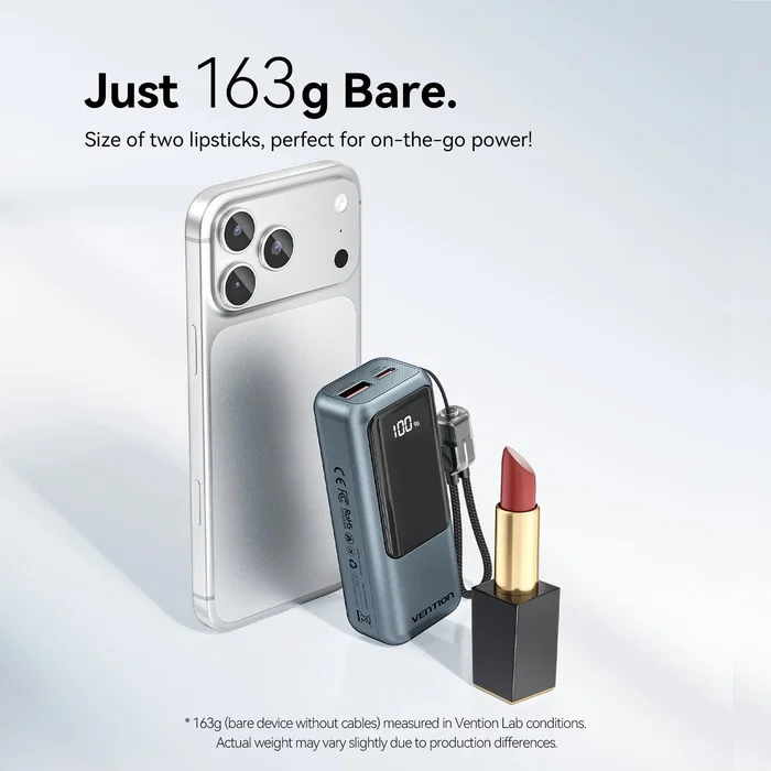 Vention Mini Power Bank 10000mAh 22.5W Gris