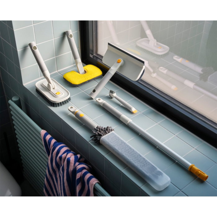 Joseph Joseph CleanTech Set de Limpieza de 6 piezas con Poste Telescópico