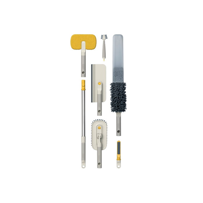 Joseph Joseph CleanTech Set de Limpieza de 6 piezas con Poste Telescópico