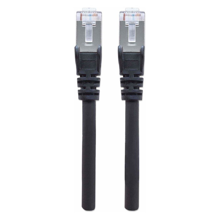 Intellinet 741057 Cable Ethernet Cat7 10 m, RJ-45 Macho a Macho, 10 Gigabit Ethernet, S/FTP Blindado, Negro