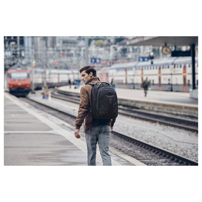 Wenger Carbon Notebook Rucksack 600637 Mochila para Portátil hasta 17 Pulgadas (43.2 cm), Compartimento Principal, 30 L, Negro