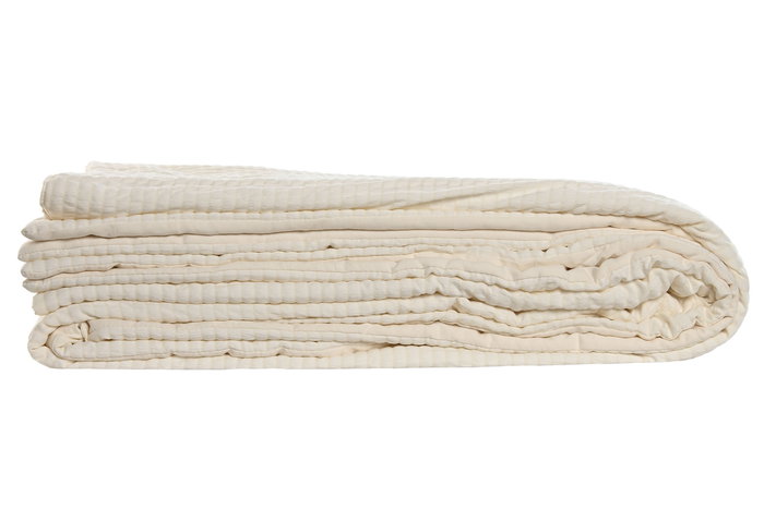 DKD Home Decor Colcha Boho 1c25 Blanco Poliéster 260 x 180 cm (2 Unidades)
