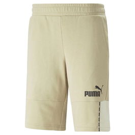 Pantalón Corto Deportivo Puma Essentials Block Tape Gris Blanco
