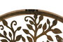 DKD Home Decor Decoración de Pared Cottage Dorado Natural Metal Abeto 1.5 x 60 x 60 cm (2 Unidades)