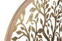 DKD Home Decor Decoración de Pared Cottage Dorado Natural Metal Abeto 1.5 x 60 x 60 cm (2 Unidades)