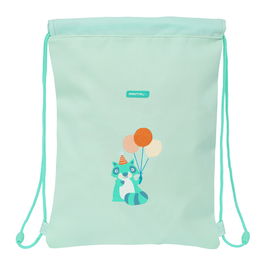 Bolsa Mochila con Cuerdas Safta Fiesta Verde 26 x 34 x 1 cm