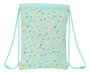 Bolsa Mochila con Cuerdas Safta Fiesta Verde 26 x 34 x 1 cm