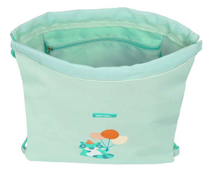 Bolsa Mochila con Cuerdas Safta Fiesta Verde 26 x 34 x 1 cm
