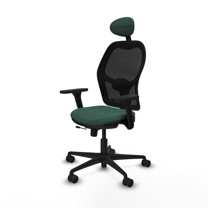PIQUERAS Y CRESPO Silla de oficina Jorquera con mecanismo Sincro/Traslack Verde botella