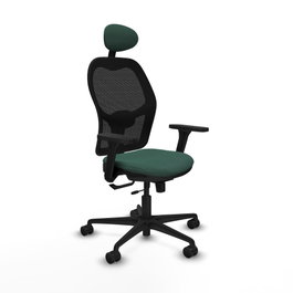 PIQUERAS Y CRESPO Silla de oficina Jorquera con mecanismo Sincro/Traslack Verde botella