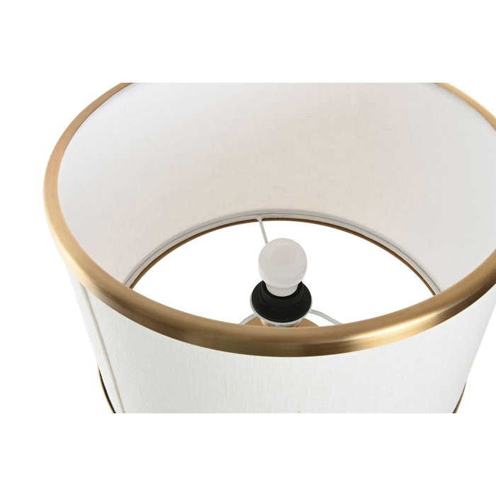 DKD Home Decor Lámpara de Sobremesa de Latón y Lino Dorado DKD Home Decor Lámpara de Sobremesa de Latón y Lino Dorado